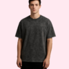 Black 250 gsm Lava Dye Acid Wash Oversized