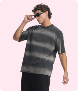240 gsm acidwash Lava Sprayed  oversized tshirt